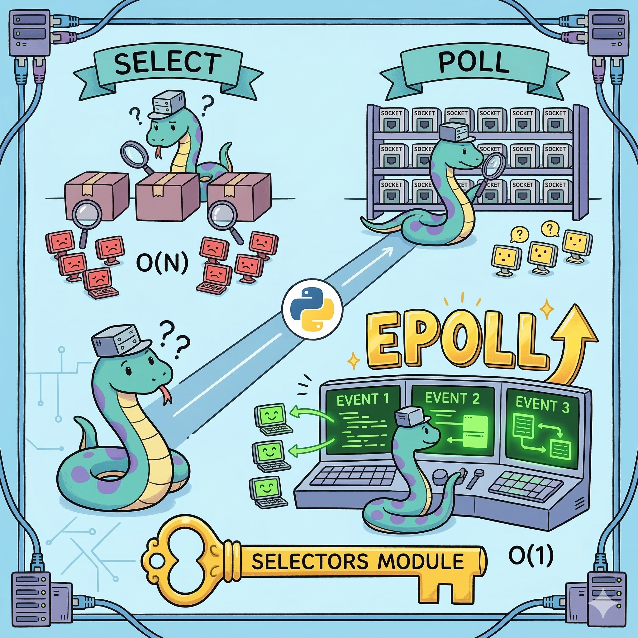 select, poll, epoll
