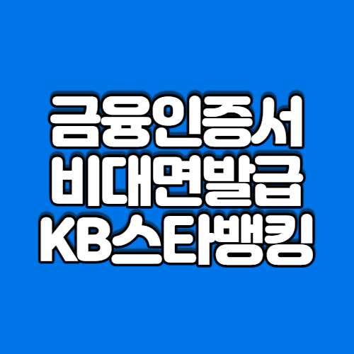 금융인증서 비대면 발급