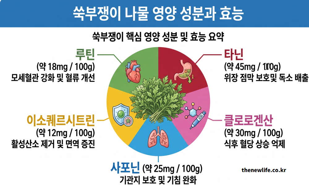 쑥부쟁이 나물 효능 영양성분