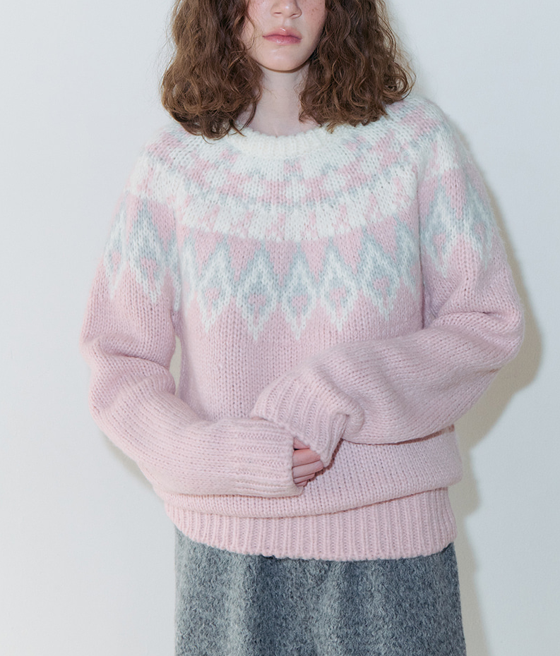 화려한날들46회 이수빈 신수현 옷 에트몽 ETMON 핑크 노르딕 니트 스웨터