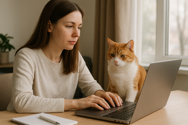 재택근무 고양이