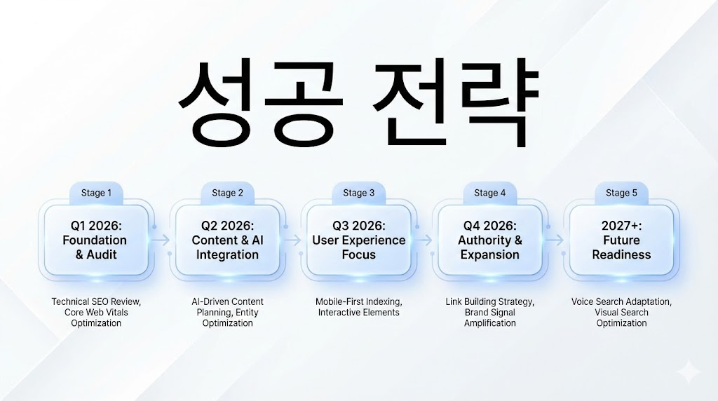 성공적인 상위 노출을 위한 2026년 SEO 전략 로드맵 디자인
