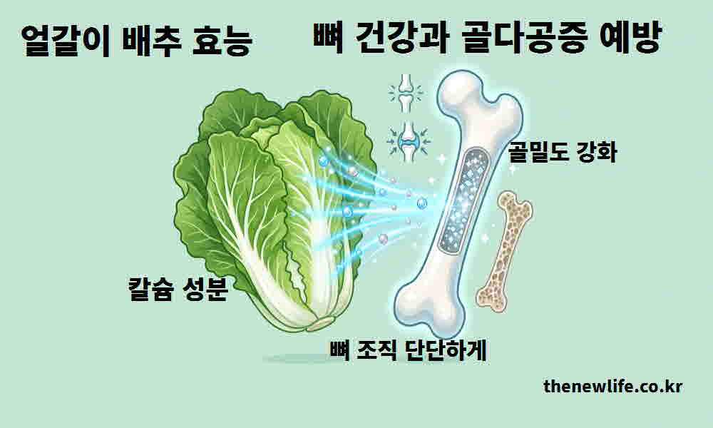 얼갈이 배추 효능 뼈 건강 골다공증 예방