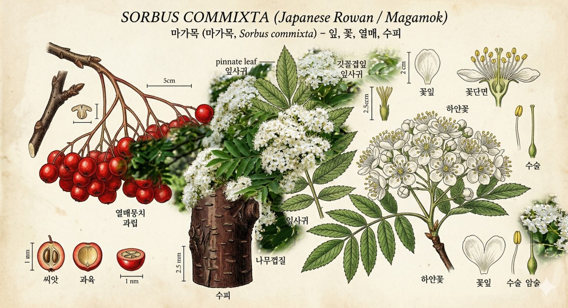 이름은 봄에 돋아나는 새순이 마치 말의 이빨처럼 힘차게 솟아오른다는 의미의 마아목에서 유래