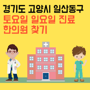 경기도 고양시 일산동구 일요일 한의원 진료 병원 리스트