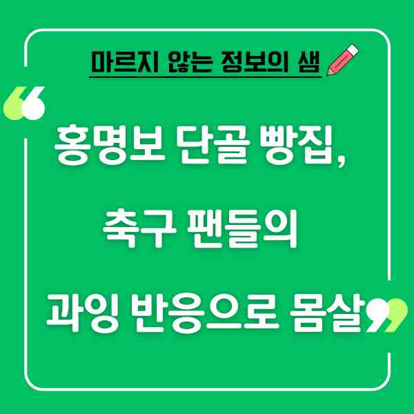 홍명보 감독 단골 빵집