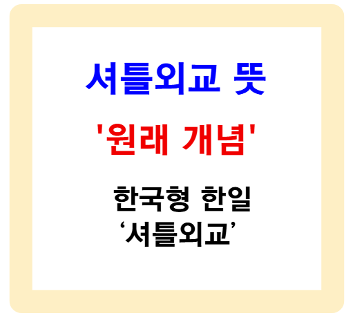 셔틀외교 뜻 정리: 원래 개념 vs 한국형 한일 ‘셔틀외교’