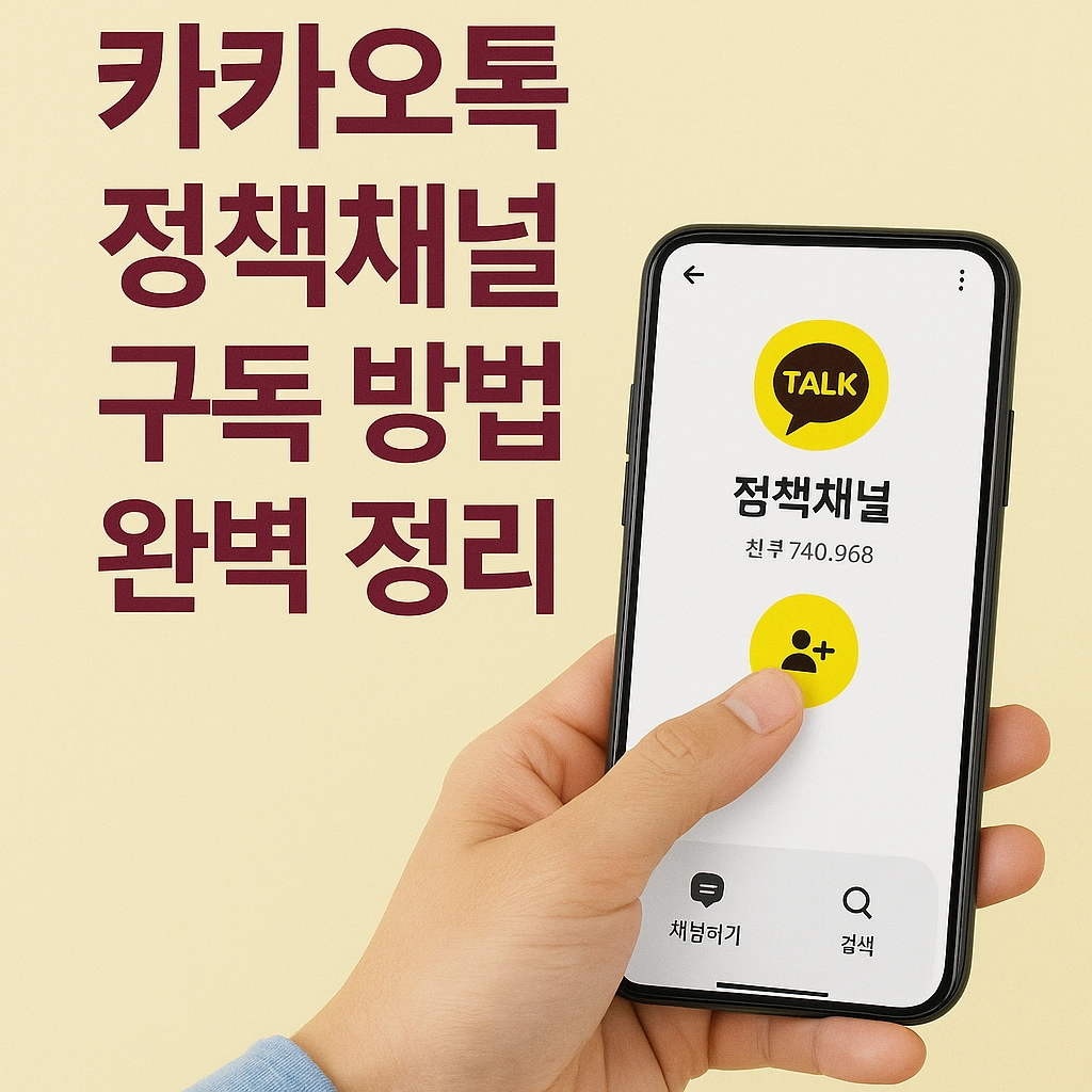 2025년 기준, 카카오톡 정책 채널 구독으로 놓치지 말아야 할 정부 알림 받는 법