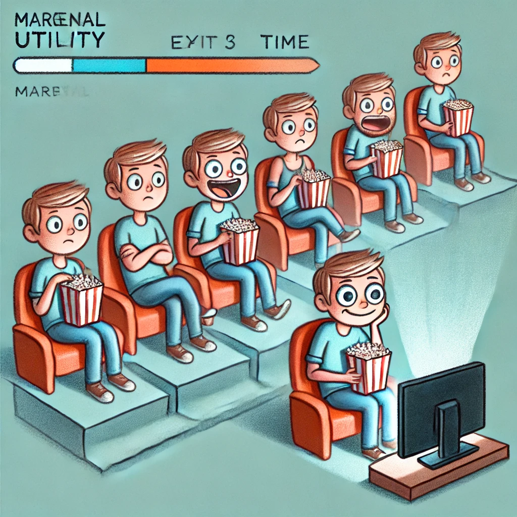 같은 영화를 반복해서 볼 때의 한계효용