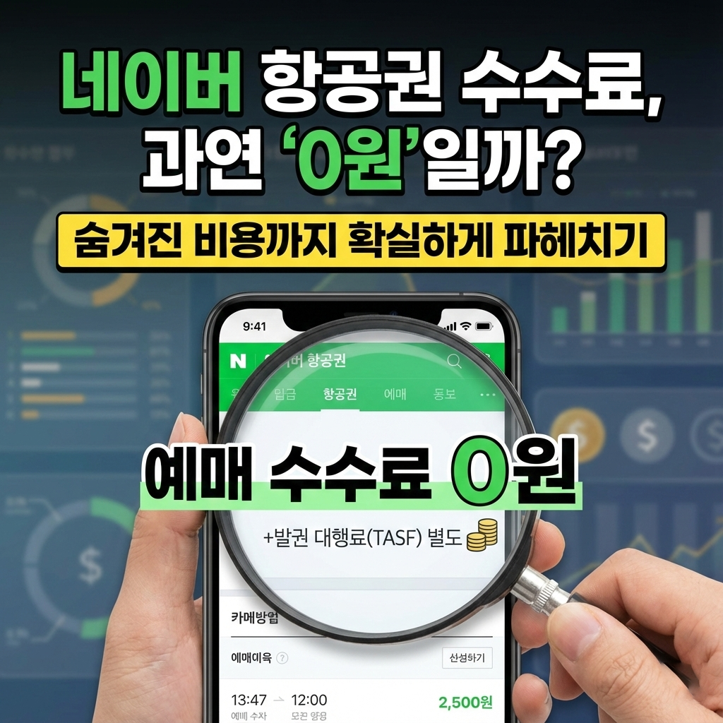 네이버 항공권 수수료의 진실을 팩트 체크하는 블로그 썸네일입니다