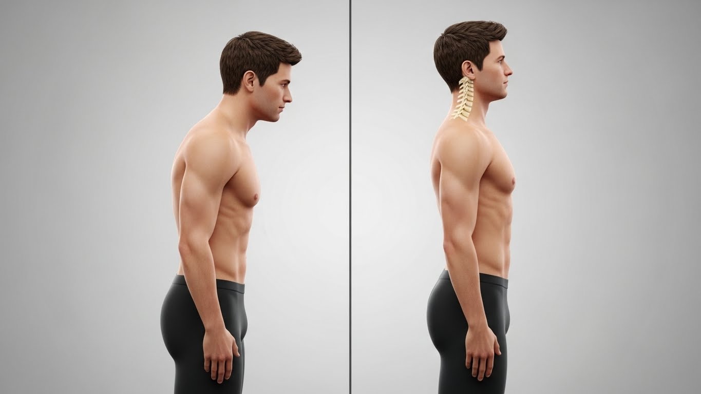 일자로 펴지는 남자 비포 에프터