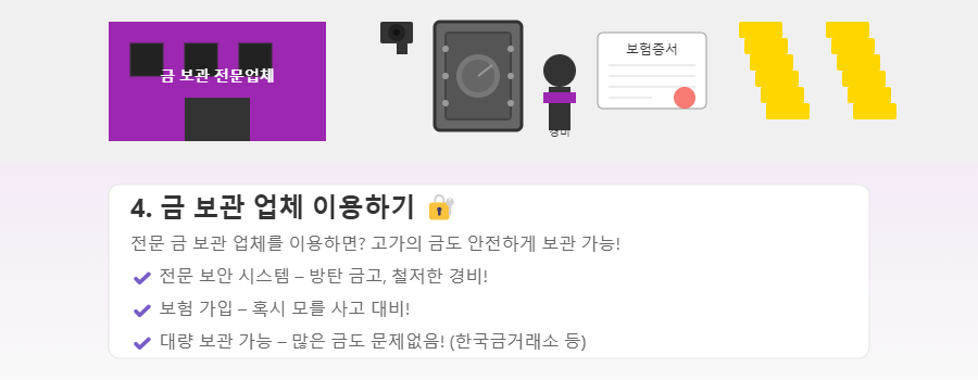 금 보관방법