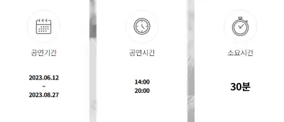 30분간 진행되는 롯데월드 퍼레이드 공연시간 안내문구