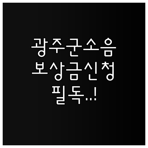 광주 공군기지 주민 군소음 보상금 지..
