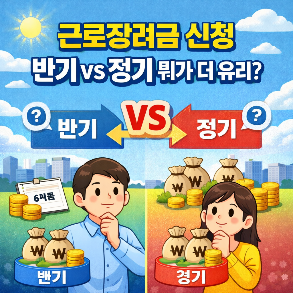 근로장려금 신청 반기 vs 정기 뭐가 더 유리? 지급시기 총정리