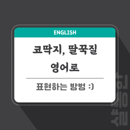 코딱지-영어로-포스팅-썸네일
