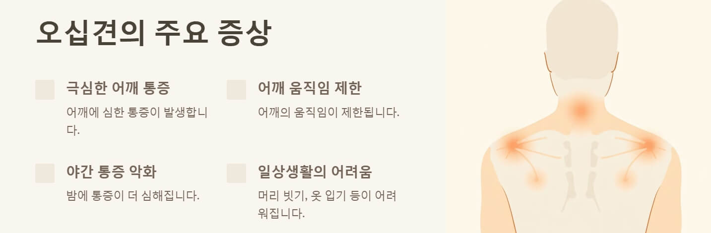 오십견 증상 치료방법