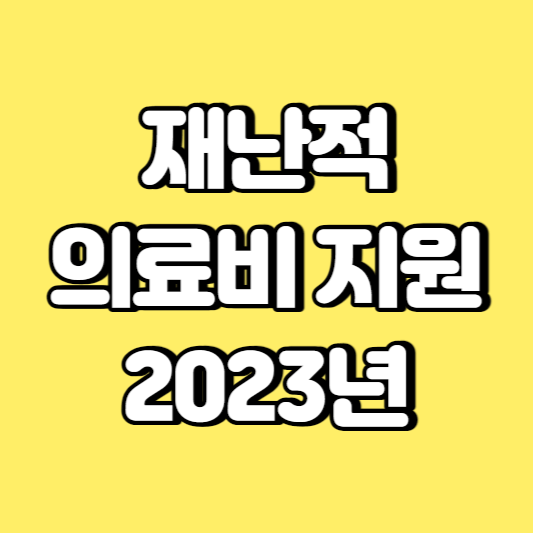 재난적 의료비 지원 2023년 썸네일