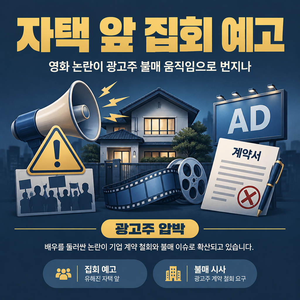 자택 앞 집회 예고