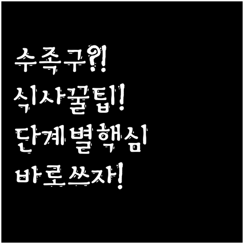 수족구 회복기 식사 단계별 가이드 없..