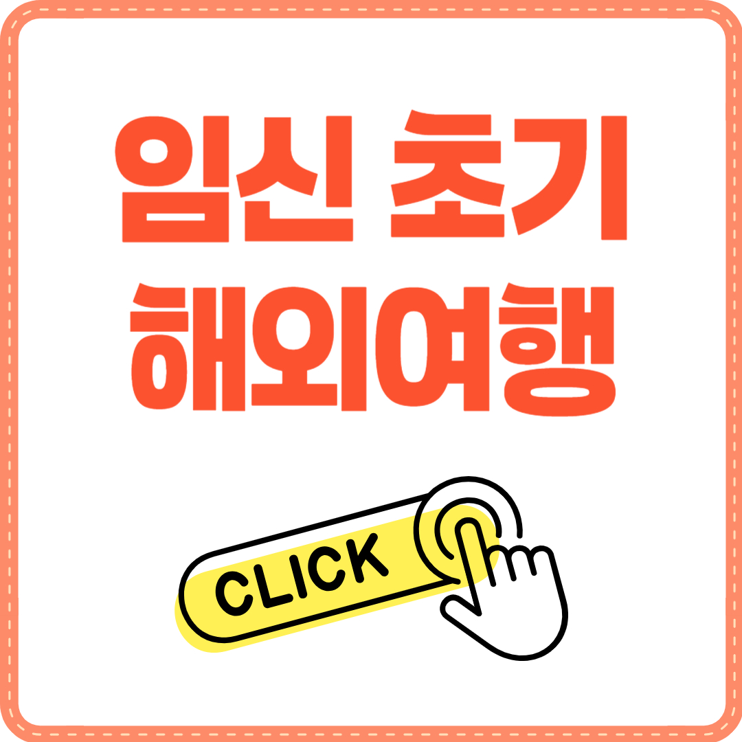 임신 초기 해외여행