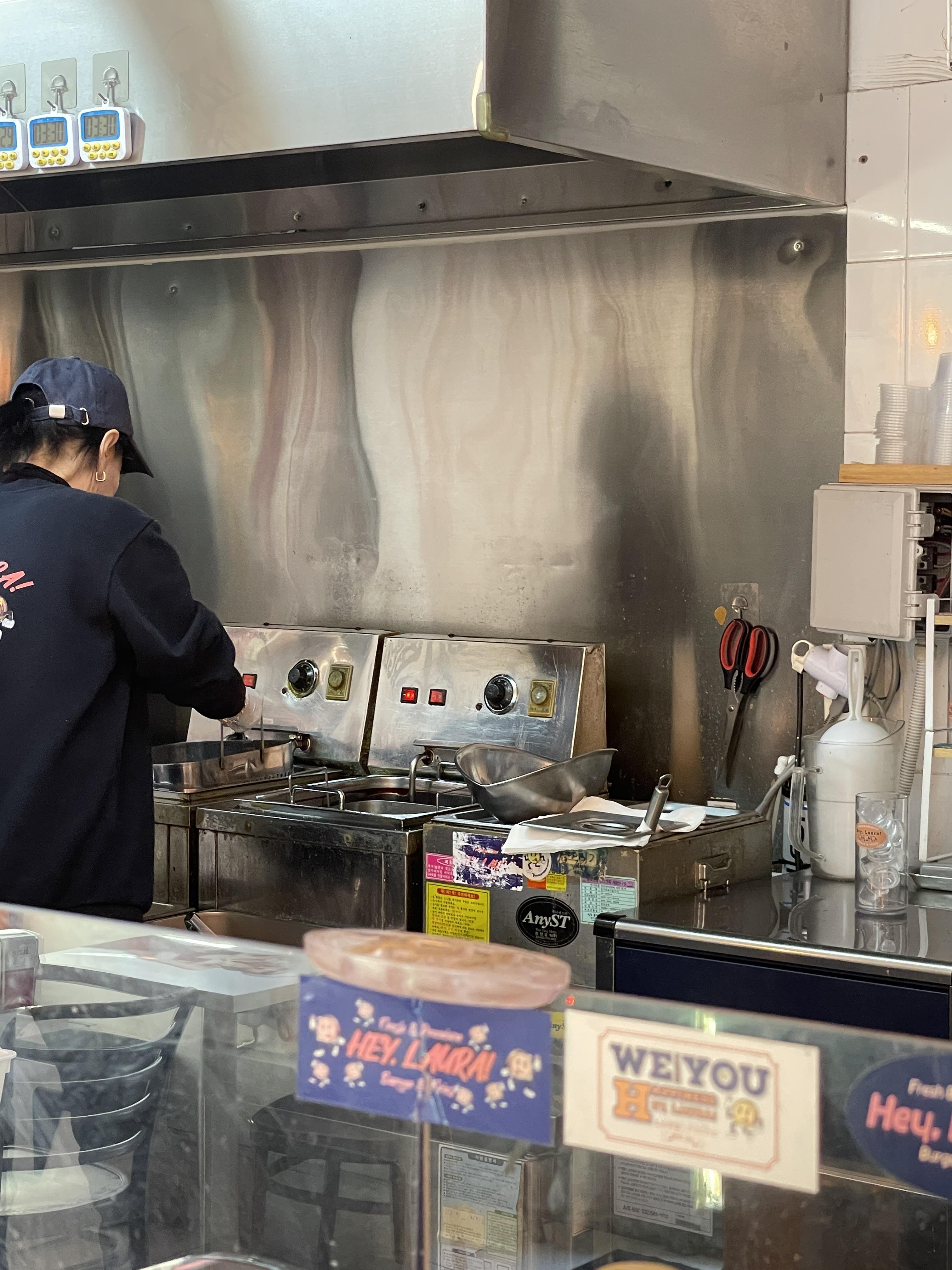 감자튀김 하는 사장님