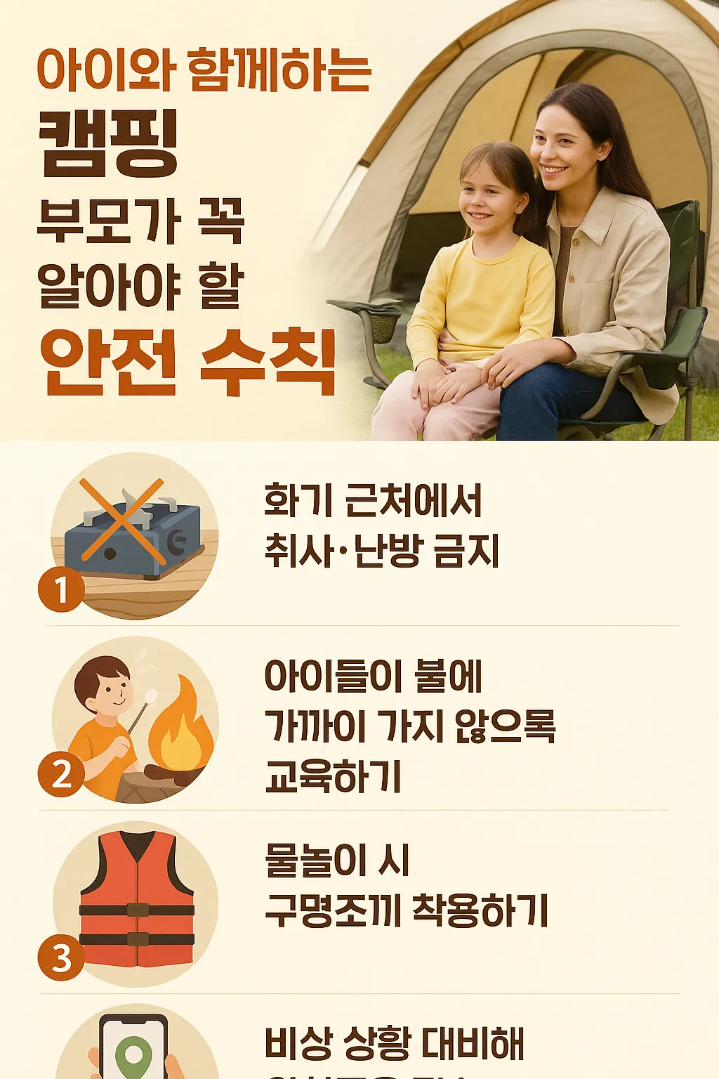 캠핑 안전 수칙 관련 사진