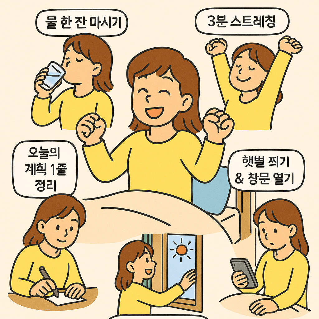 아침에 꼭 하면 좋은 습관 5가지