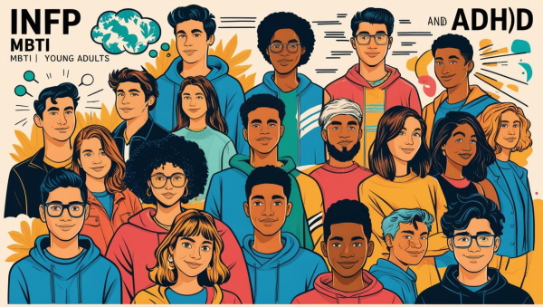 INFP 자녀가 ADHD를 가졌을 때 보이는 일반적인 특징에 관한 그림