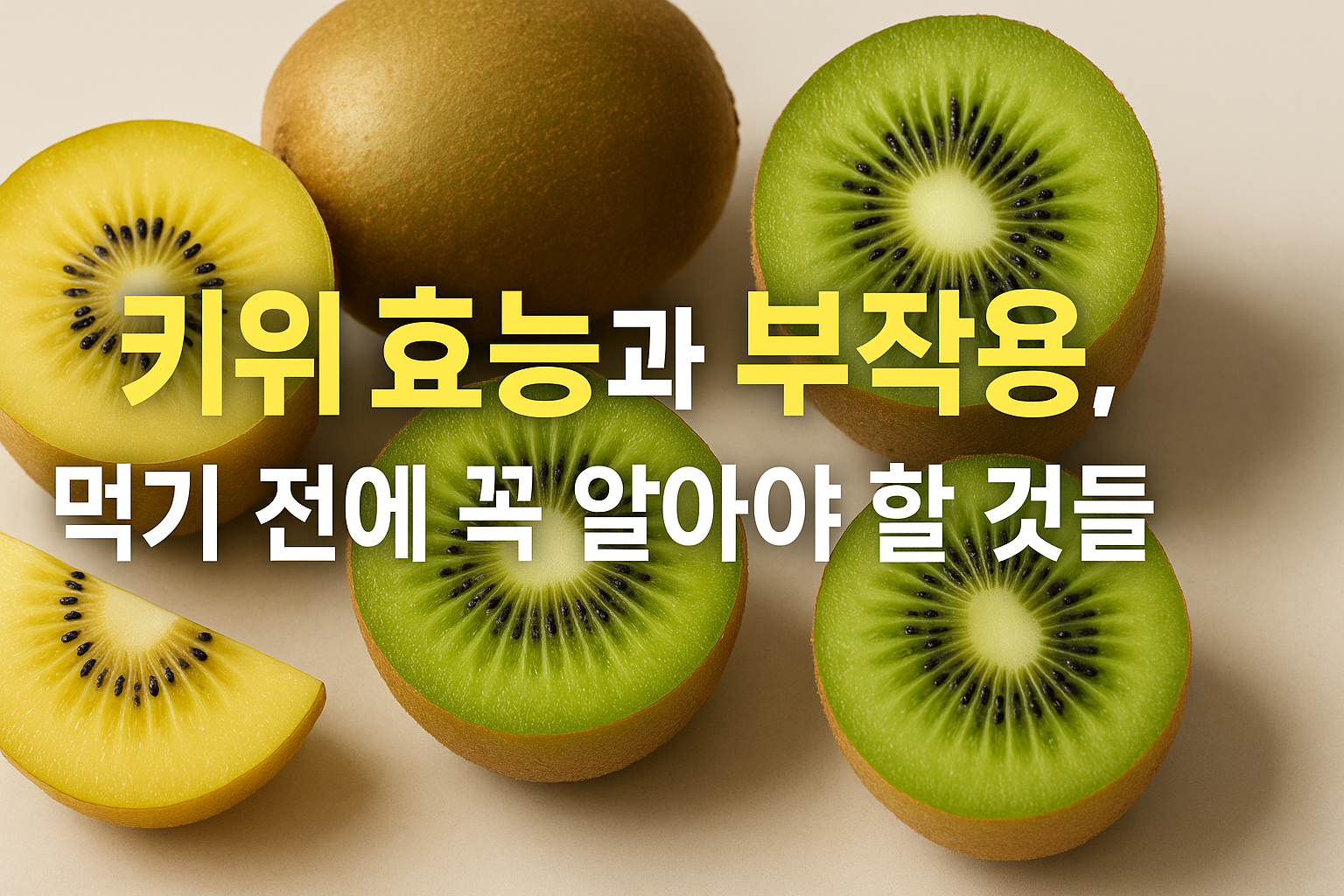 상큼한 맛에 담긴 건강한 매력, 키위 효능 부작용