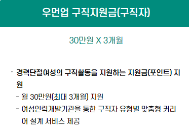 서울우먼업구직지원금