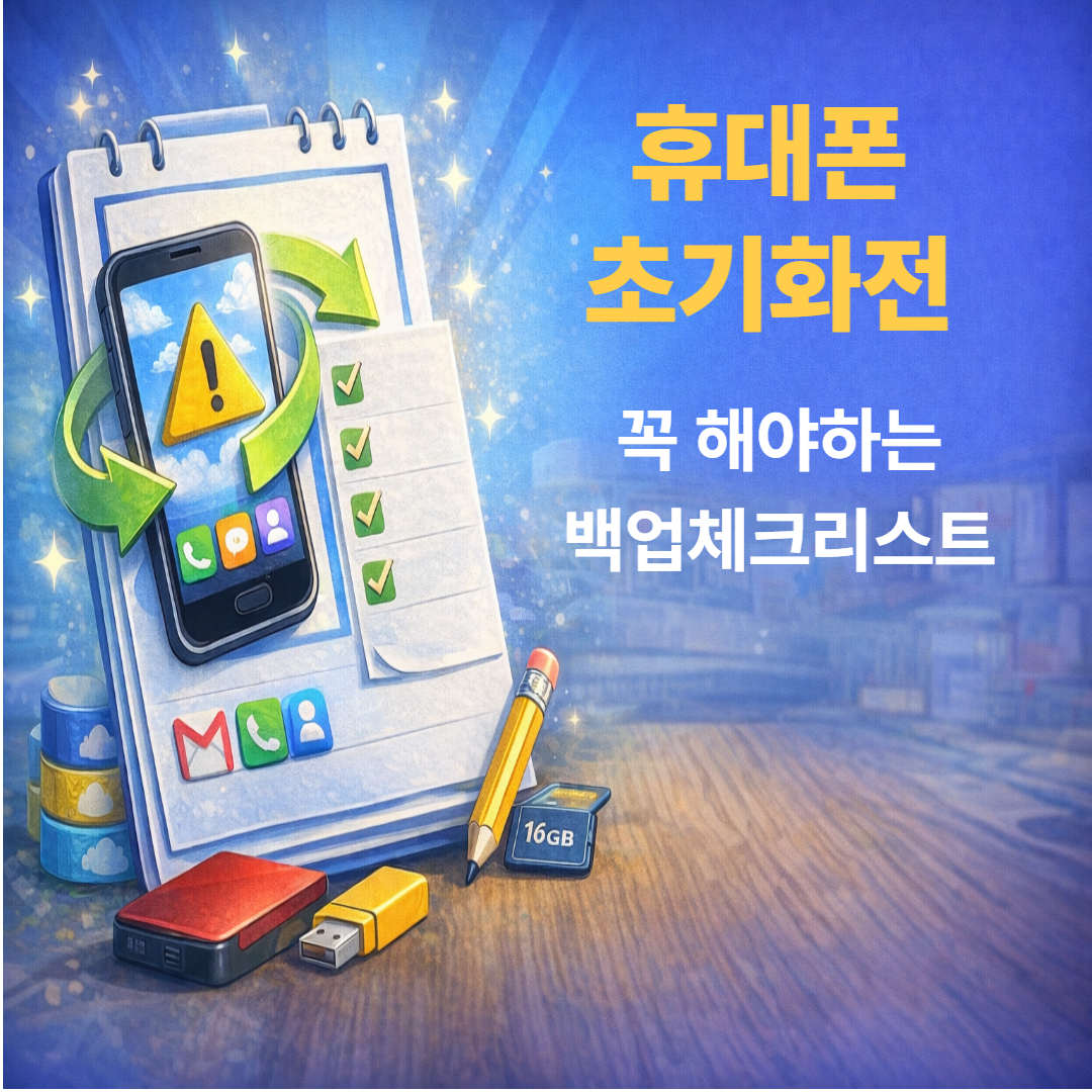 휴대폰초기화전 체크리스트