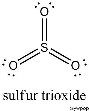 Lewis structure of SO3 sulfur trioxide