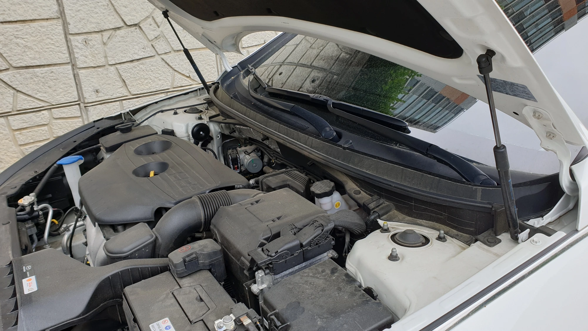 소나타 본넷 열린 상태