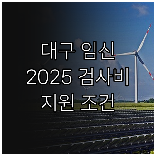 대구 임신 2025 태아기형아 검사비..