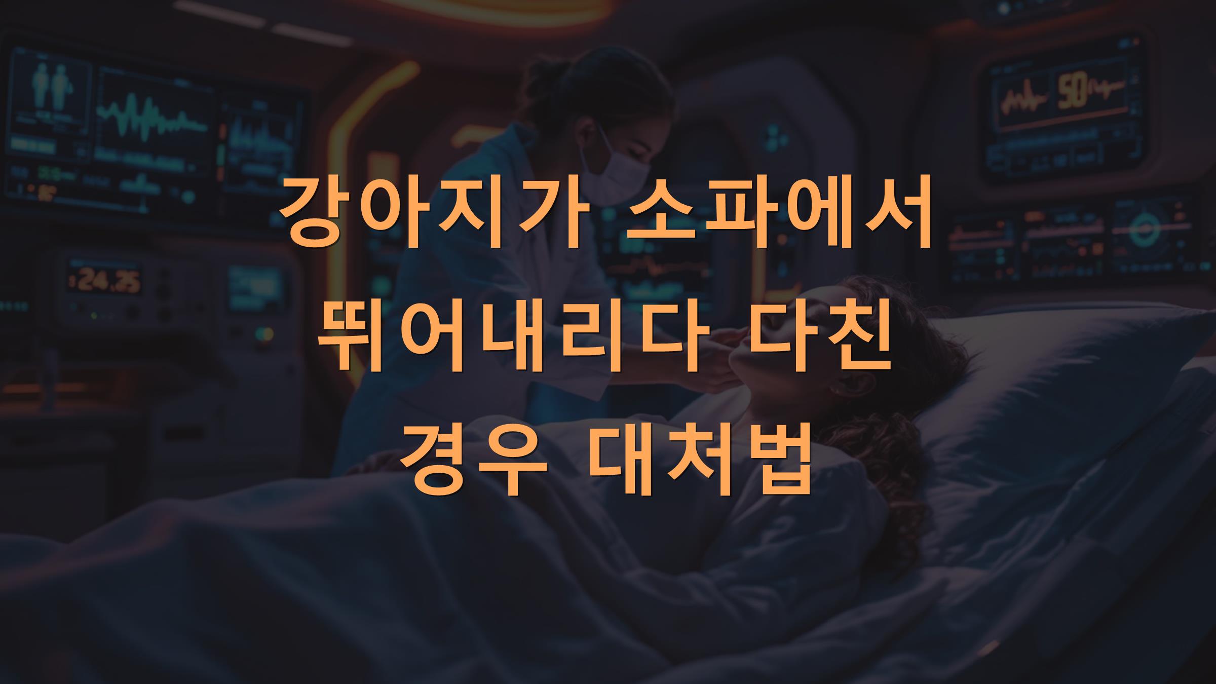 강아지가 소파에서 뛰어내리다 다친 경우 대처법