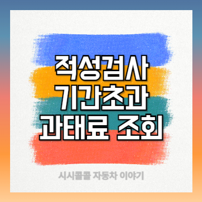 적성검사 기간 및 기간초과 과태료 조회