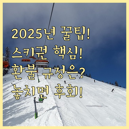 2025 스키 시즌권 당일권 구매 전..