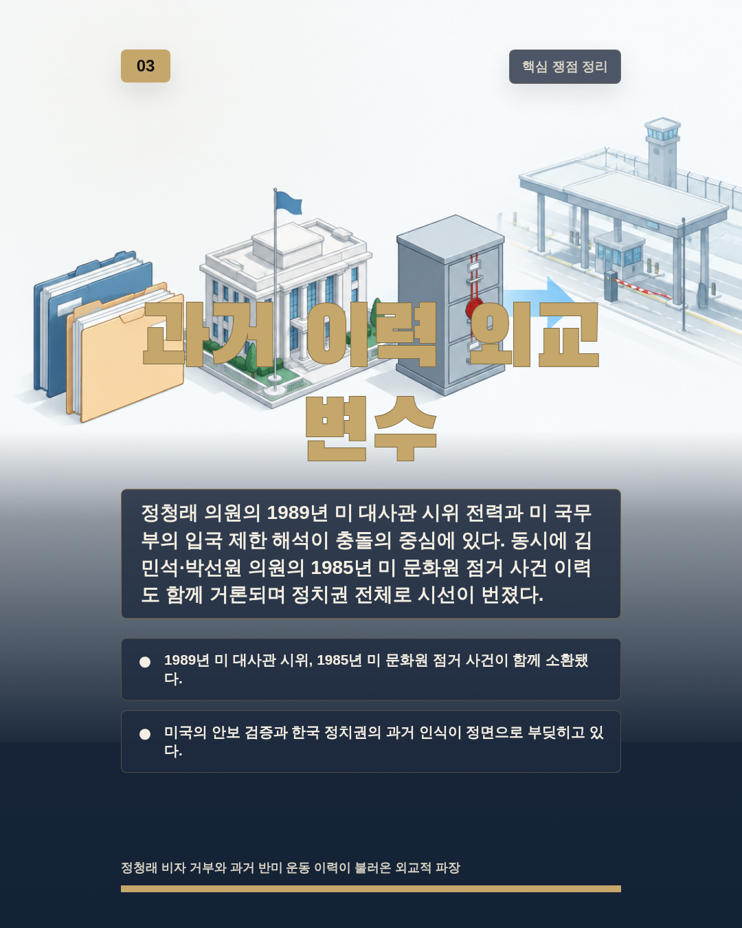 과거 이력 외교 변수