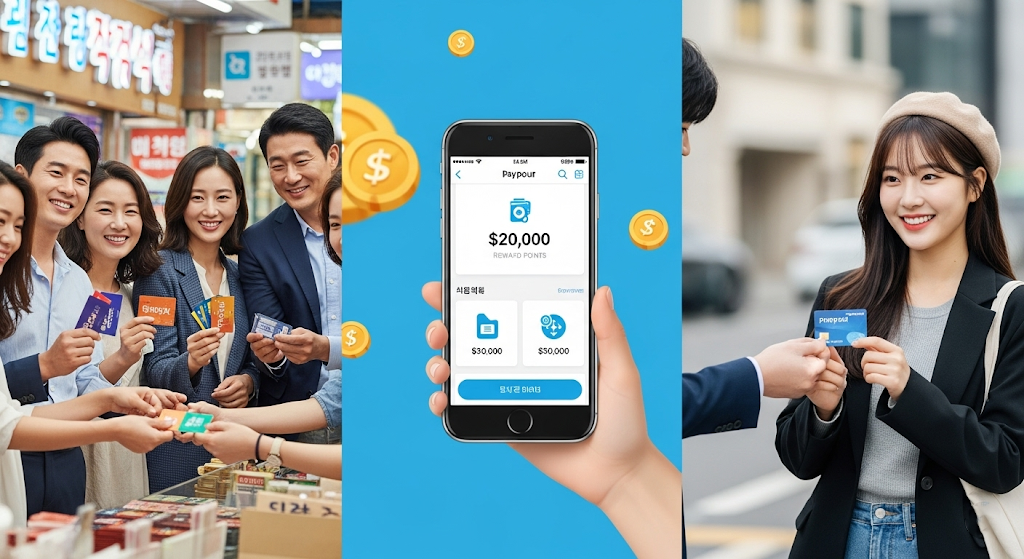 소비쿠폰·지역화폐·선불카드로 나뉜 지급 방식 장면을 분할화면으로 구성