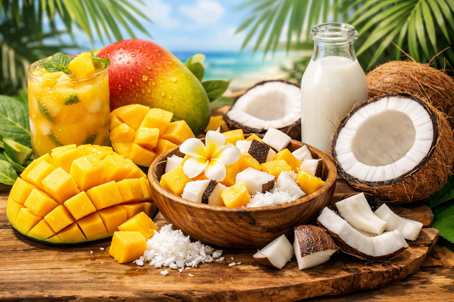 망고와 코코넛