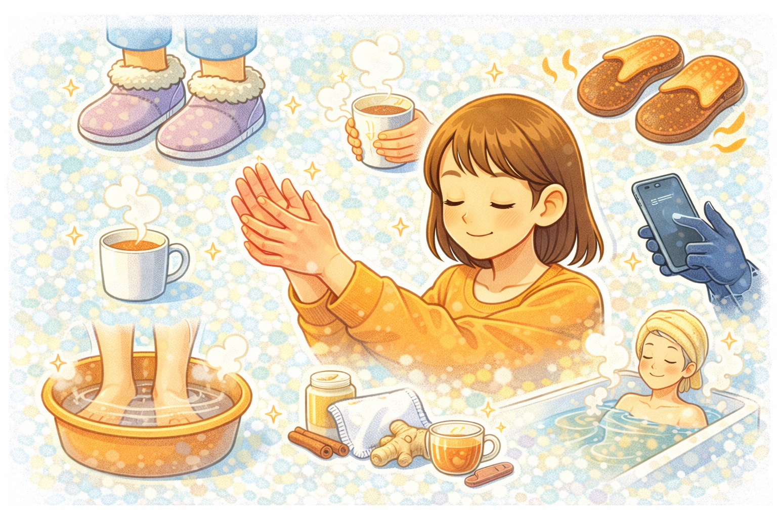 손이 차가운 사람을 위한 보온 생활 팁