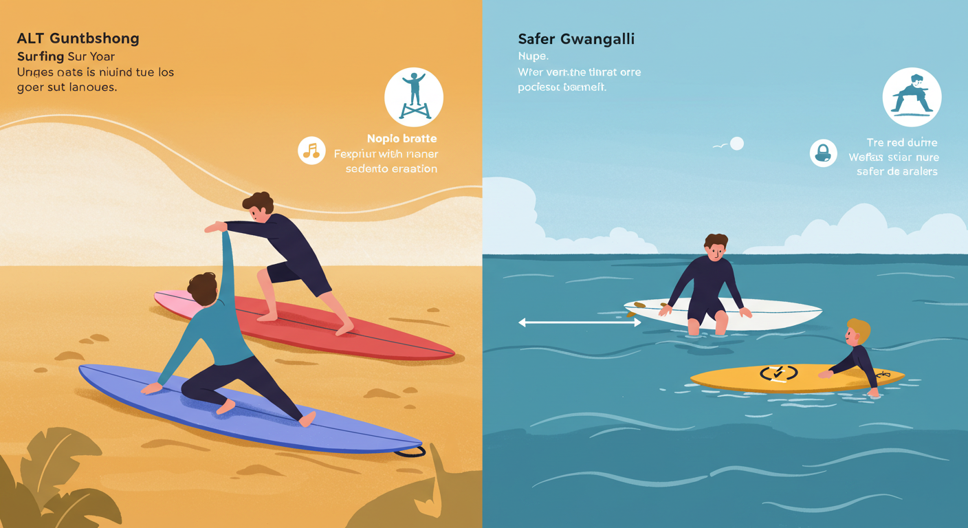 광안리 서핑 안전수칙 일러스트