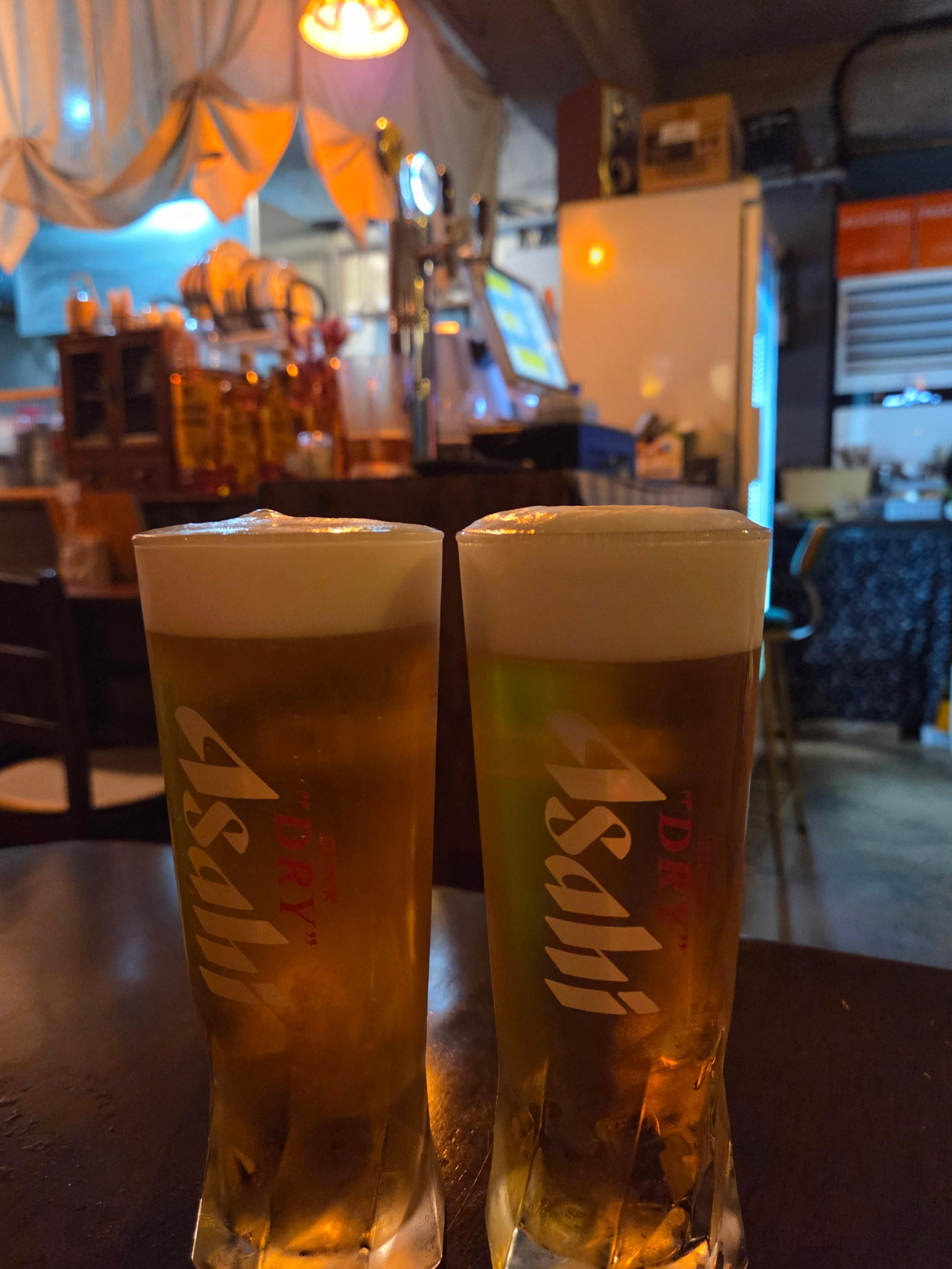 오가다 생맥주 &ndash; 시원한 아사히와 카스 생맥주 