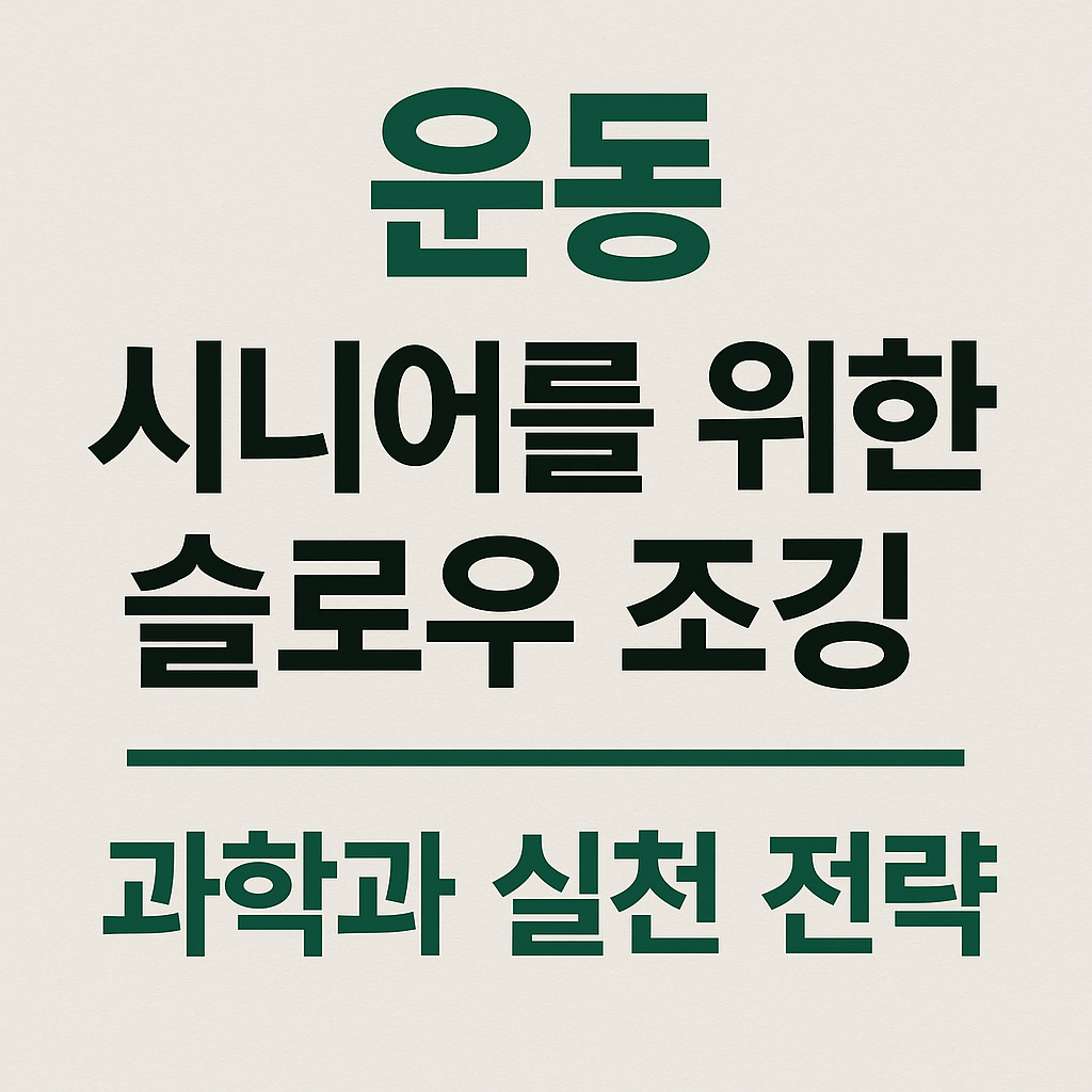 시니어를 위한 슬로우 조깅 -사진