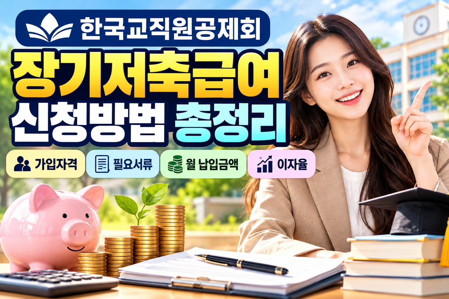 한국교직원공제회 장기저축급여 신청방법 총정리|가입자격·필요서류·월 납입금액·이자율까지 관련 사진