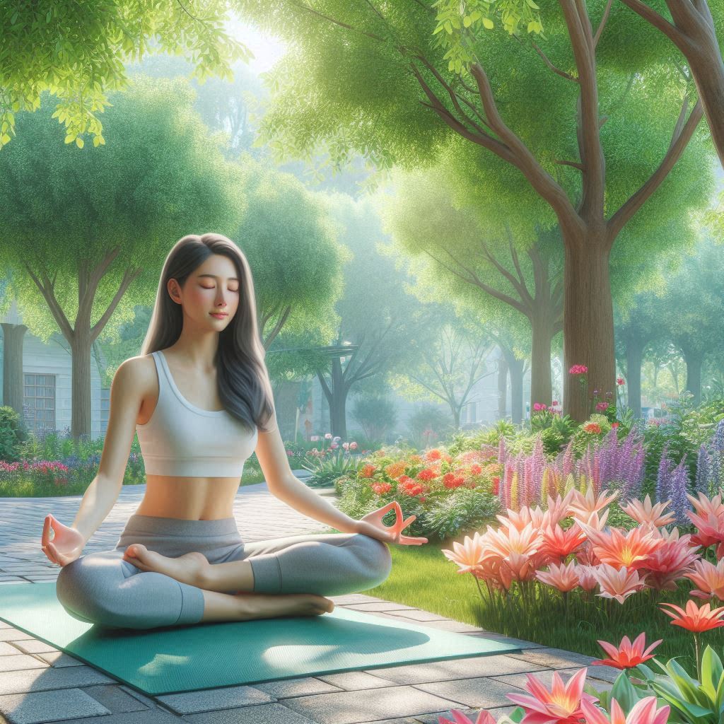 아침 운동을 하는 사람의 모습