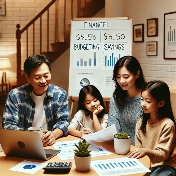 재테크 공부하는 가족들