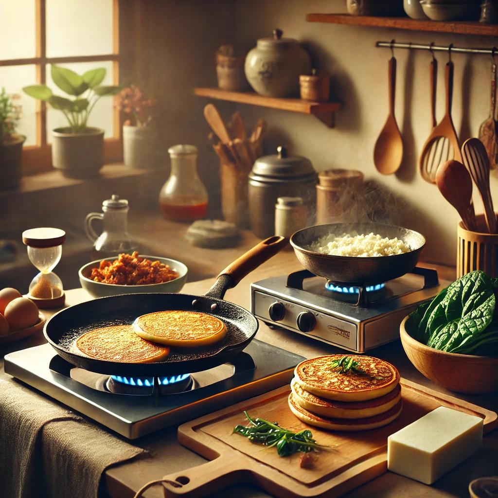 동그랑땡과 두부전붙이는 안락한 소리