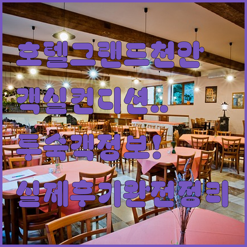 호텔그랜드천안 깔끔한 객실 컨디션과 ..